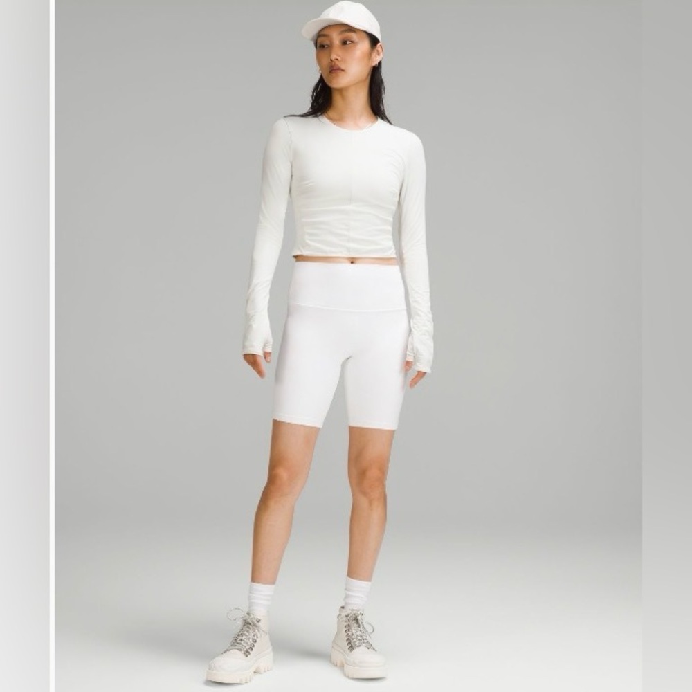 Lululemon Cropped Longsleeve - Bone - Size M